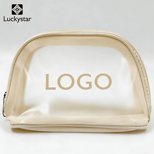 Clear Waterproof Toiletry Bag with Customizable LOGO Lightweight Portable Storage Cosmetics Travel and Daily Use Bag