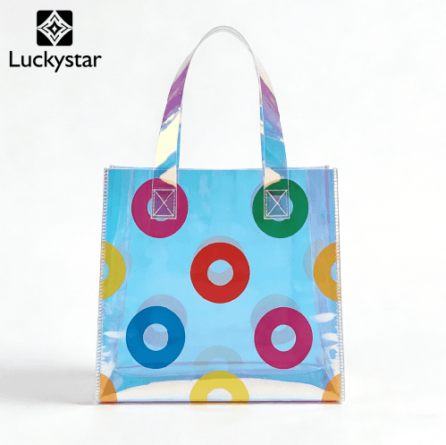 Популярная наименование! Прозрачная сумка для покупок с возможностью персонализации, многоразовая водонепроницаемая сумка.