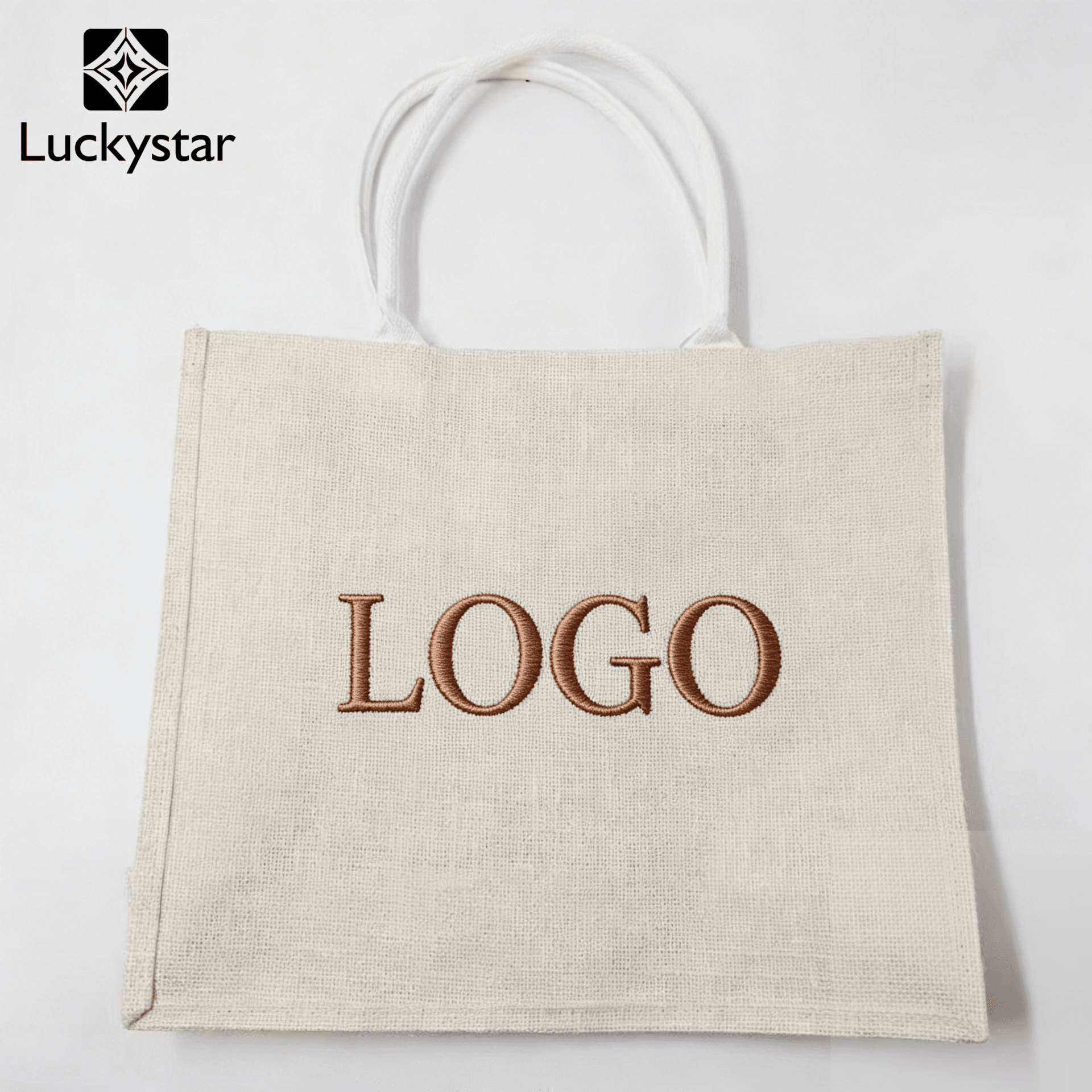 Durable Jute Tote Bag Custom Logo Large Capacity Promotion Wholesale Tote Bag