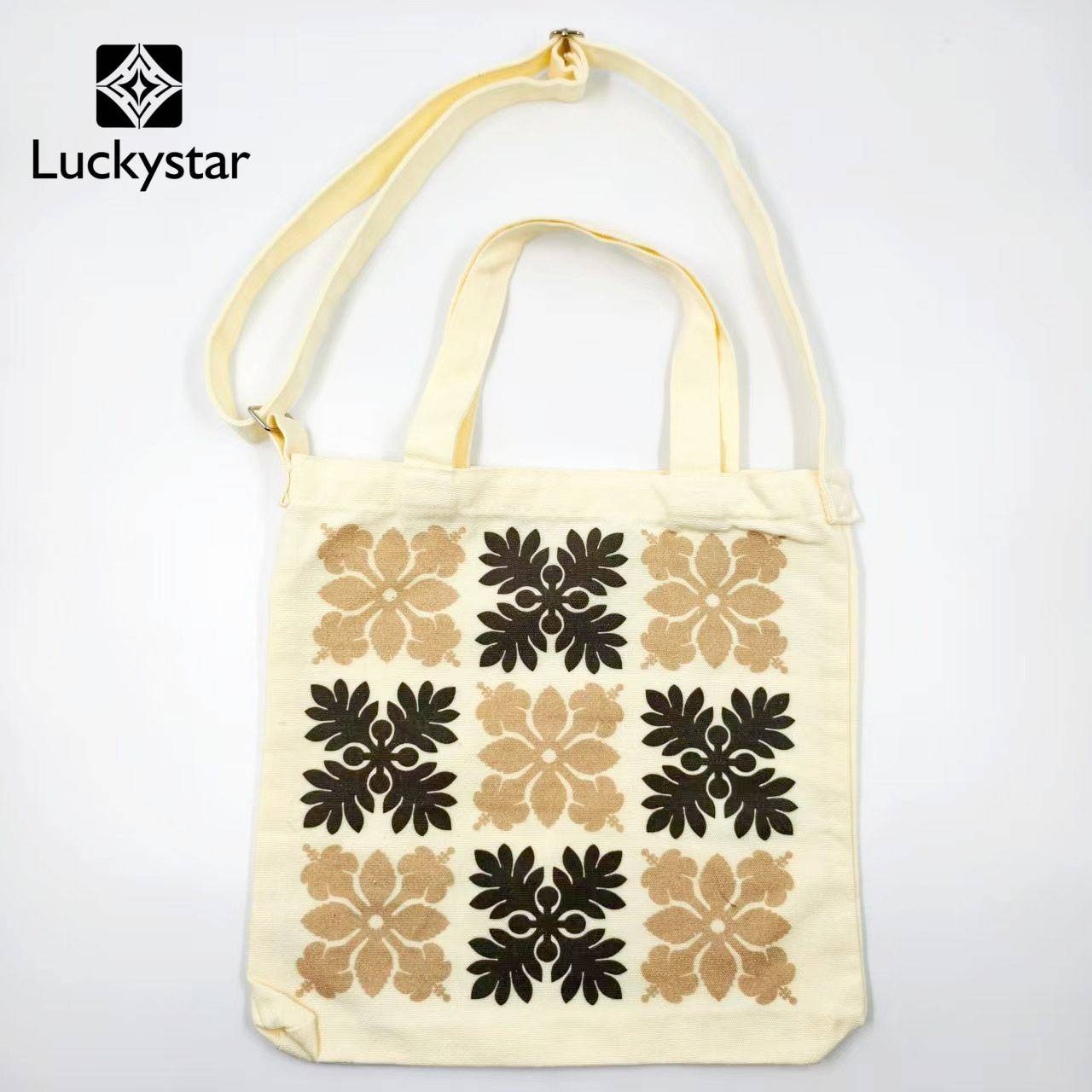Stylish Multi-Functional Canvas Tote Floral Print Durable Fabric & Adjustable Strap Daily Shopping & Work Custom Branding Bag