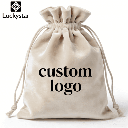Custom Velvet Drawstring Dust Bags | Soft Velvet Jewelry Pouch with Custom Logo Gift Packaging Dust Bag