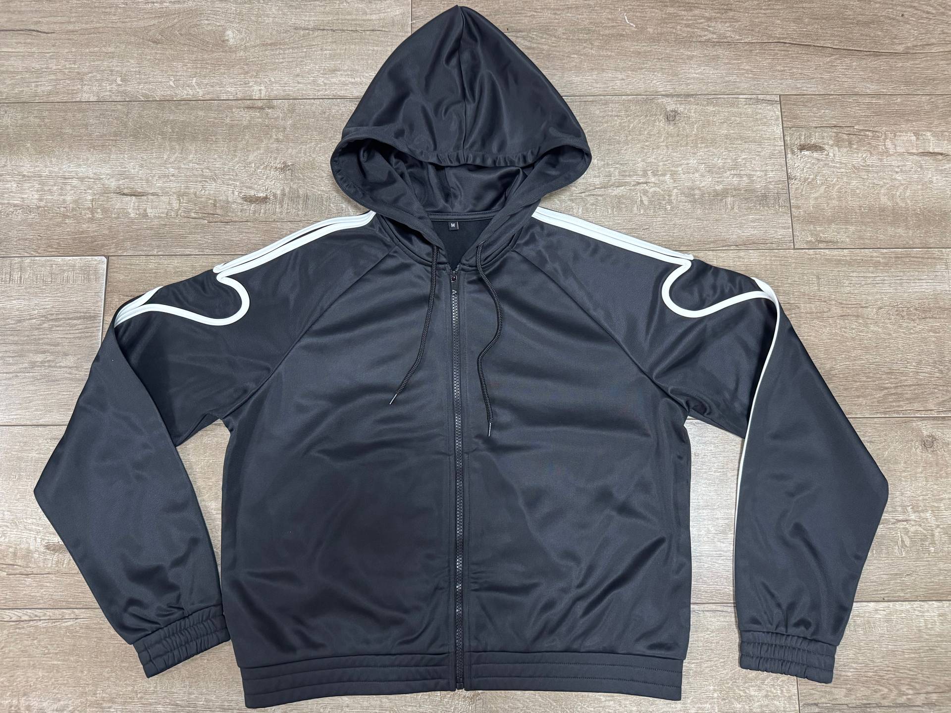 Custom Contrast Piping Hooded Tracksuit Set